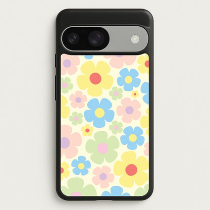 Rainbow Flowers Pattern  - Spring Phone Case for Google Pixel 9 / 9 Pro