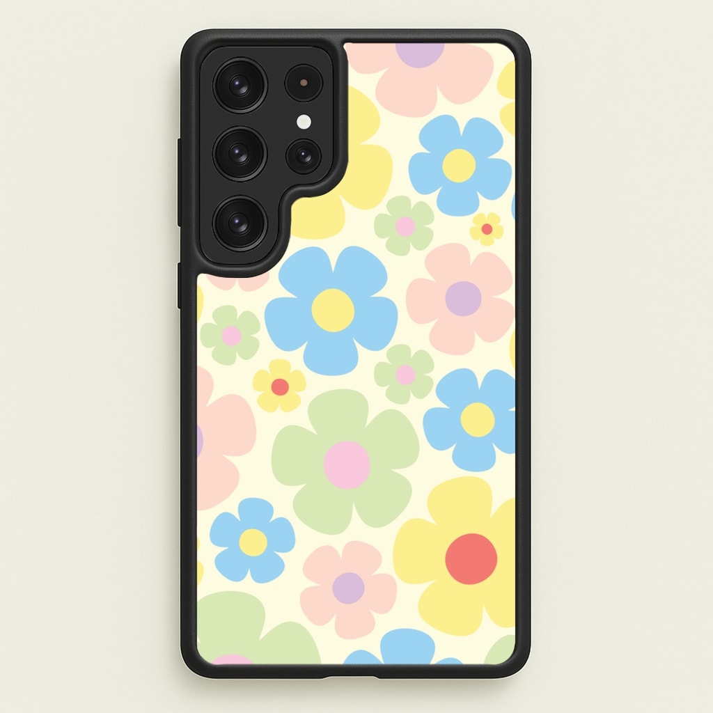 Rainbow Flowers Pattern  - Spring Phone Case for Galaxy S23 Ultra