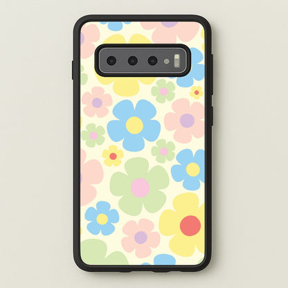 Rainbow Flowers Pattern  - Spring Phone Case for Galaxy S10 Plus