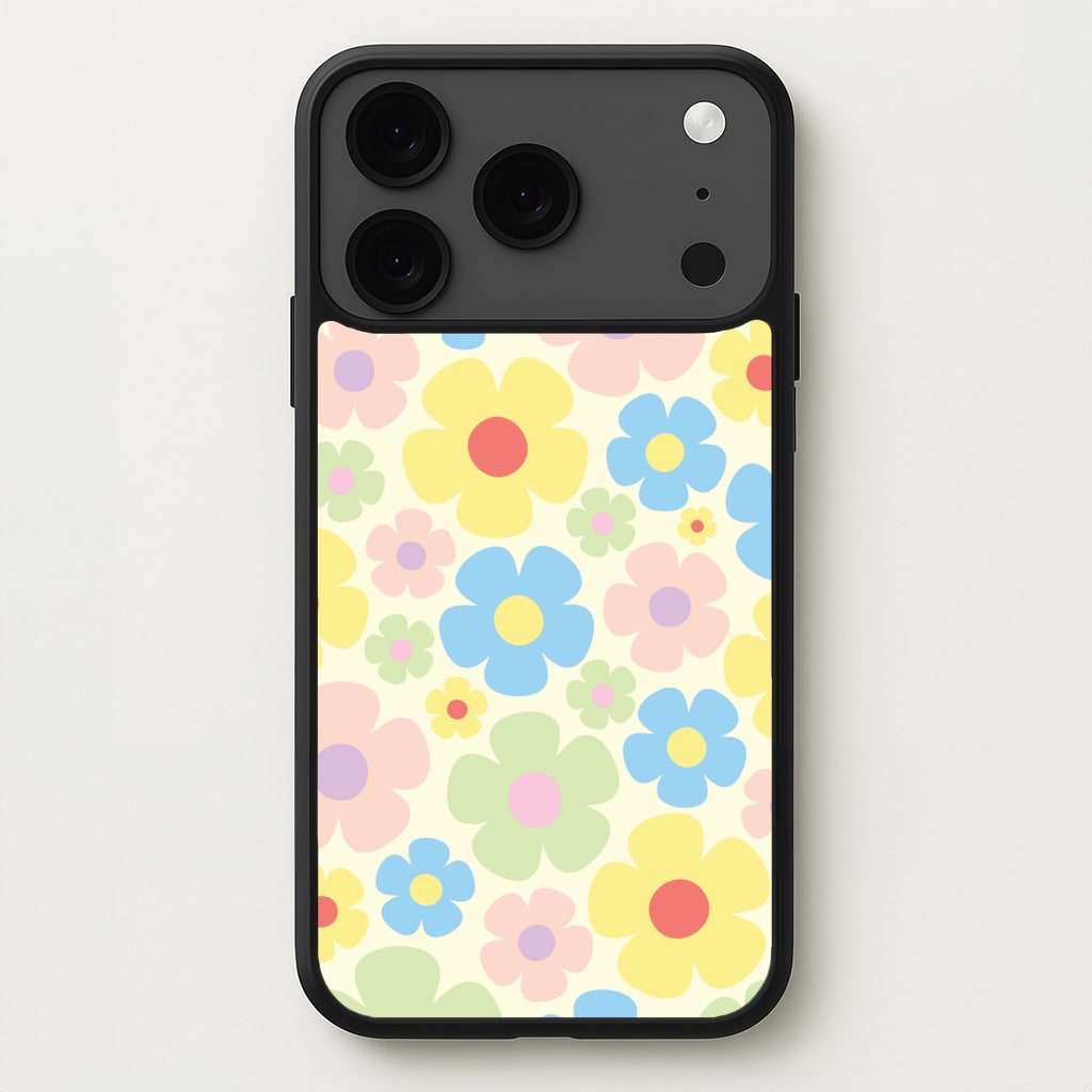 Rainbow Flowers Pattern Phone Case for iPhone 17 Pro Max