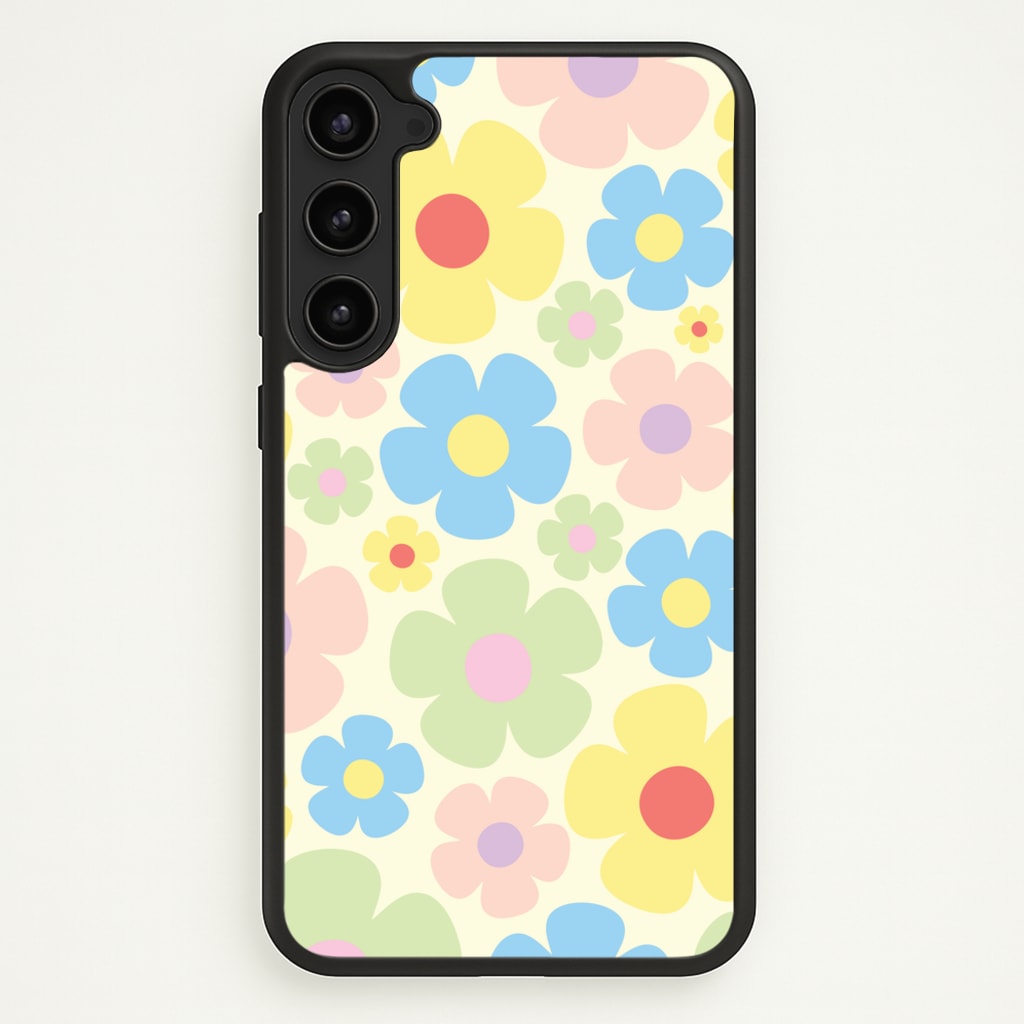 Rainbow Flowers Pattern  - Spring Phone Case for Galaxy S23 Plus