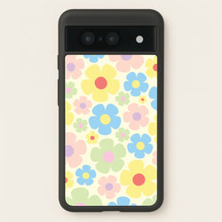 Rainbow Flowers Pattern  - Spring Phone Case for Google Pixel 8