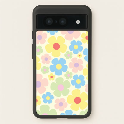 Rainbow Flowers Pattern  - Spring Phone Case for Google Pixel 8