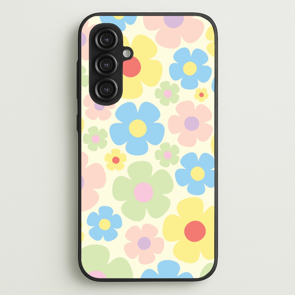Rainbow Flowers Pattern  - Spring Phone Case for Galaxy S23FE