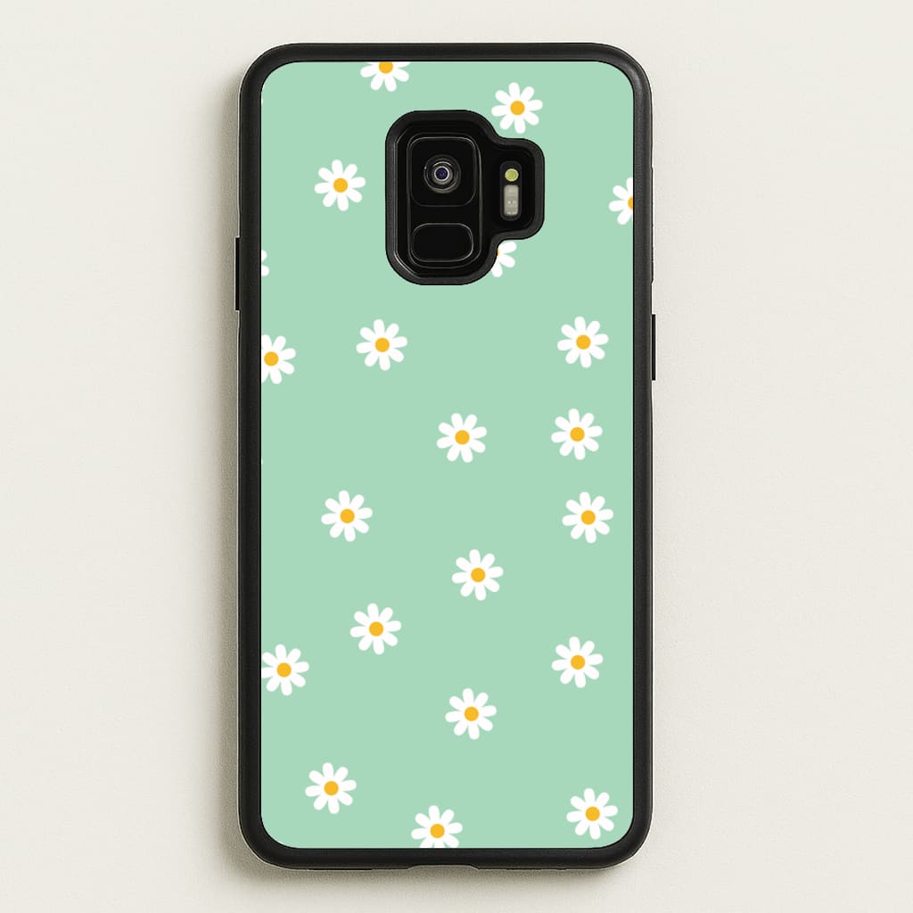 Teal Daisies  - Spring Phone Case for Galaxy S9