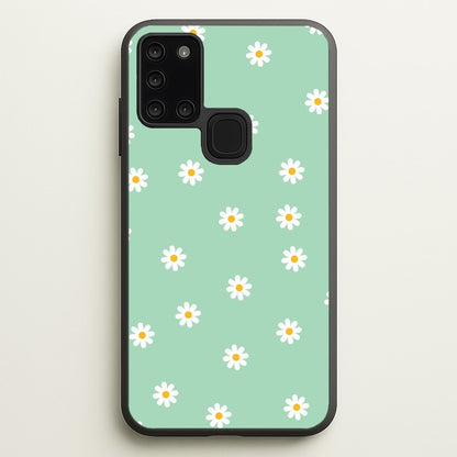 Teal Daisies  - Spring Phone Case for Galaxy A21s