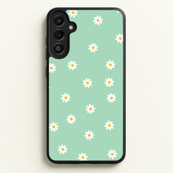Teal Daisies  - Spring Phone Case for Galaxy A34
