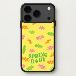 Spring Baby Retro Pattern Phone Case for iPhone 17 Pro