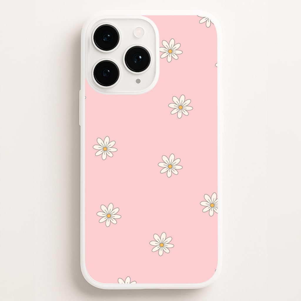 Dusty Pink Daisy Pattern Phone Case