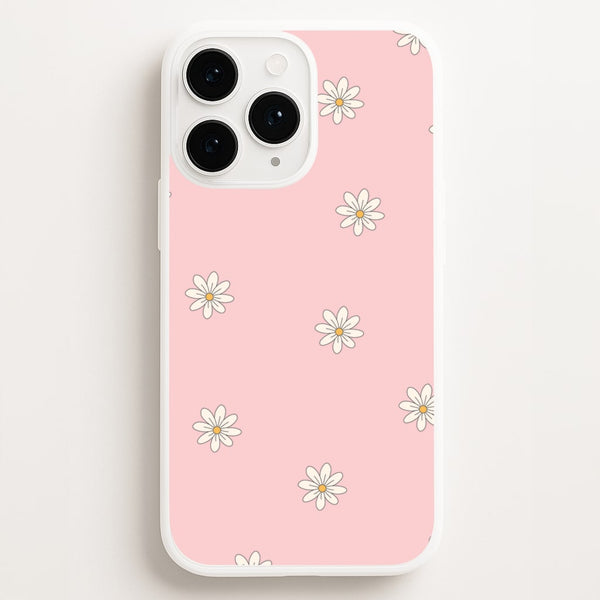Dusty Pink Daisy Pattern  - Spring Phone Case for iPhone 16 Pro Max