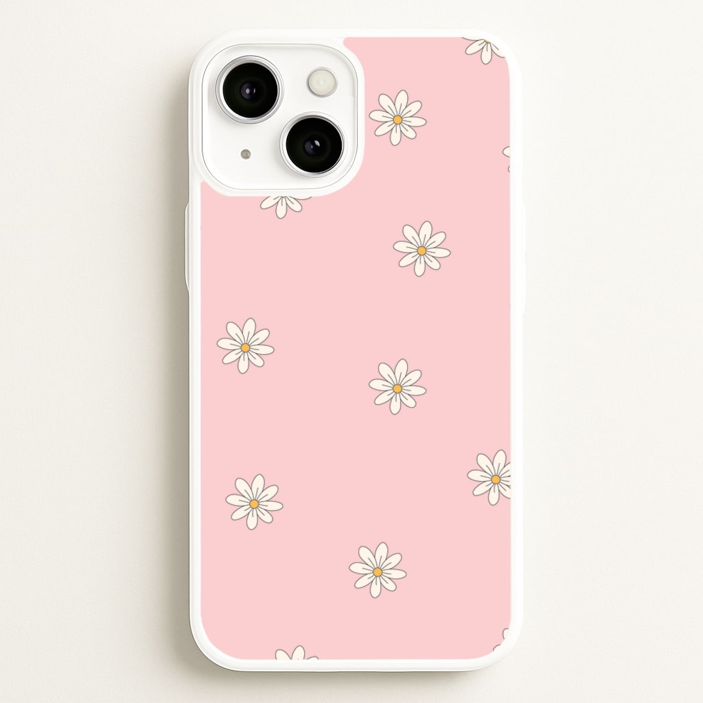 Dusty Pink Daisy Pattern  - Spring Phone Case for iPhone 13 Mini
