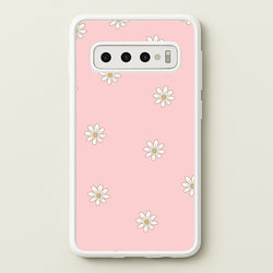 Dusty Pink Daisy Pattern  - Spring Phone Case for Galaxy S10