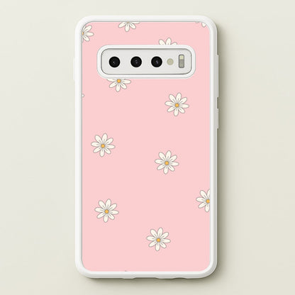 Dusty Pink Daisy Pattern  - Spring Phone Case for Galaxy S10