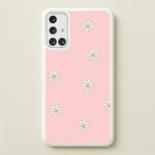 Dusty Pink Daisy Pattern  - Spring Phone Case for Galaxy A71