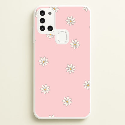 Dusty Pink Daisy Pattern  - Spring Phone Case for Galaxy A21s