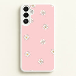 Dusty Pink Daisy Pattern  - Spring Phone Case for Galaxy A36