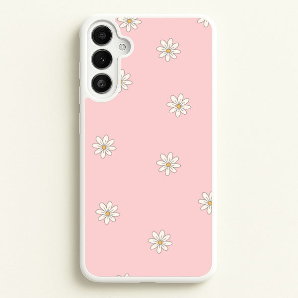 Dusty Pink Daisy Pattern  - Spring Phone Case for Galaxy A36