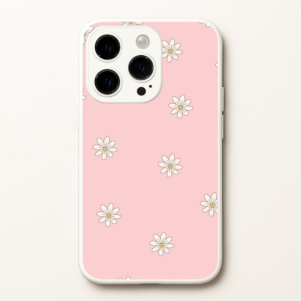 Dusty Pink Daisy Pattern  - Spring Phone Case for iPhone 15 Pro
