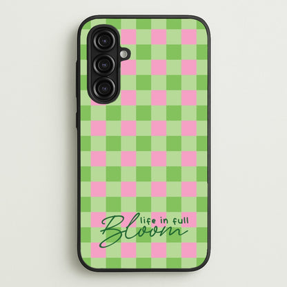 Life In Full Bloom Checkered  - Spring Phone Case for Galaxy A16