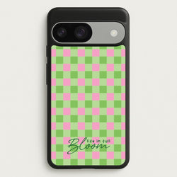 Life In Full Bloom Checkered  - Spring Phone Case for Google Pixel 9 / 9 Pro