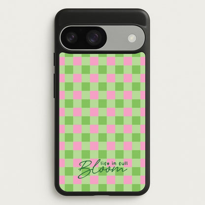 Life In Full Bloom Checkered  - Spring Phone Case for Google Pixel 9 / 9 Pro