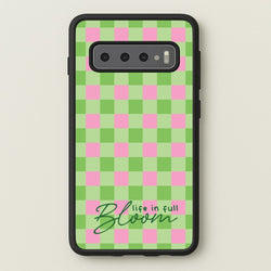 Life In Full Bloom Checkered  - Spring Phone Case for Galaxy S10 Plus