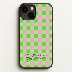 Life In Full Bloom Checkered  - Spring Phone Case for iPhone 13