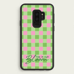 Life In Full Bloom Checkered  - Spring Phone Case for Galaxy S9 Plus
