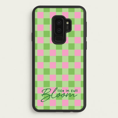 Life In Full Bloom Checkered  - Spring Phone Case for Galaxy S9 Plus