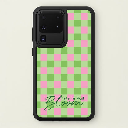 Life In Full Bloom Checkered  - Spring Phone Case for Galaxy S20 Ultra