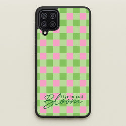Life In Full Bloom Checkered  - Spring Phone Case for Galaxy A12