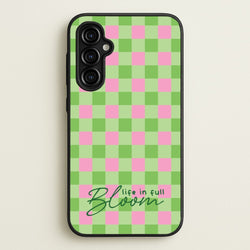 Life In Full Bloom Checkered  - Spring Phone Case for Galaxy A54