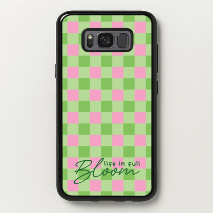 Life In Full Bloom Checkered  - Spring Phone Case for Galaxy S8 Plus
