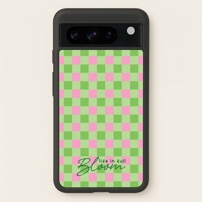 Life In Full Bloom Checkered  - Spring Phone Case for Google Pixel 8 Pro
