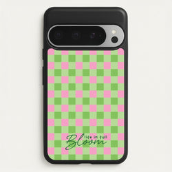 Life In Full Bloom Checkered  - Spring Phone Case for Google Pixel 9 Pro XL