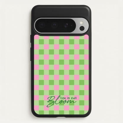 Life In Full Bloom Checkered  - Spring Phone Case for Google Pixel 9 Pro XL