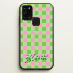 Life In Full Bloom Checkered  - Spring Phone Case for Galaxy A21s