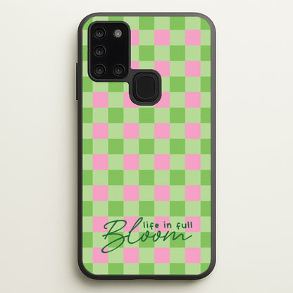 Life In Full Bloom Checkered  - Spring Phone Case for Galaxy A21s