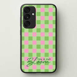Life In Full Bloom Checkered  - Spring Phone Case for Galaxy A35