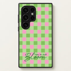 Life In Full Bloom Checkered  - Spring Phone Case for Galaxy S24 Ultra