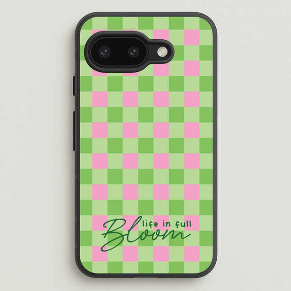 Life In Full Bloom Checkered  - Spring Phone Case for Google Pixel 9a