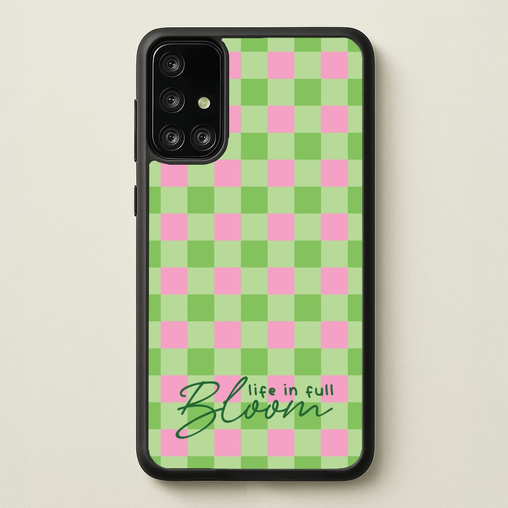 Life In Full Bloom Checkered  - Spring Phone Case for Galaxy A71