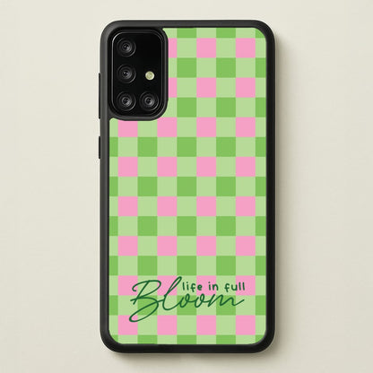 Life In Full Bloom Checkered  - Spring Phone Case for Galaxy A71