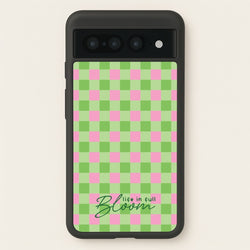 Life In Full Bloom Checkered  - Spring Phone Case for Google Pixel 7 Pro
