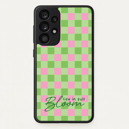 Life In Full Bloom Checkered  - Spring Phone Case for Galaxy A53