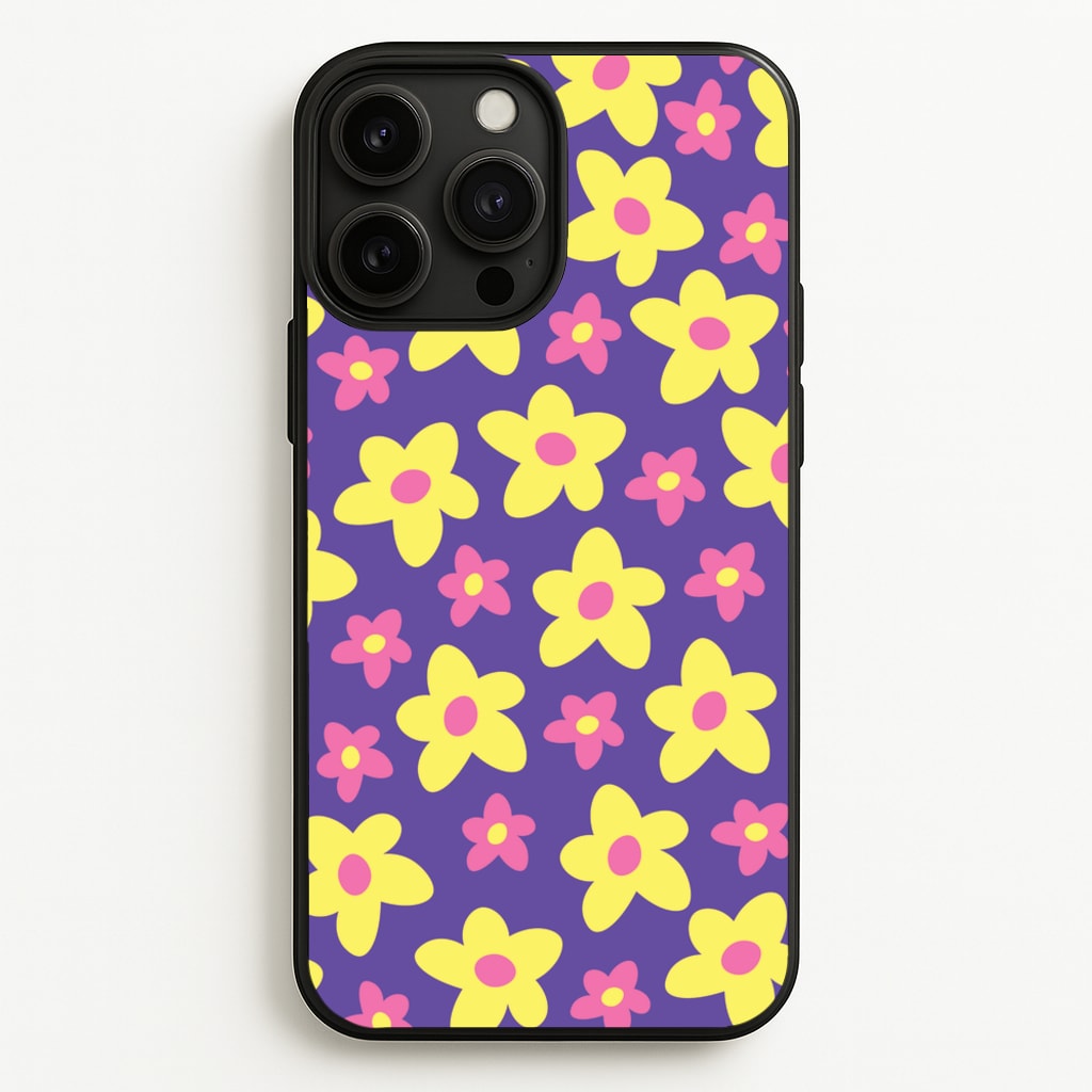 Purple Abstract Floral Pattern  - Spring Phone Case for iPhone 13 Pro Max
