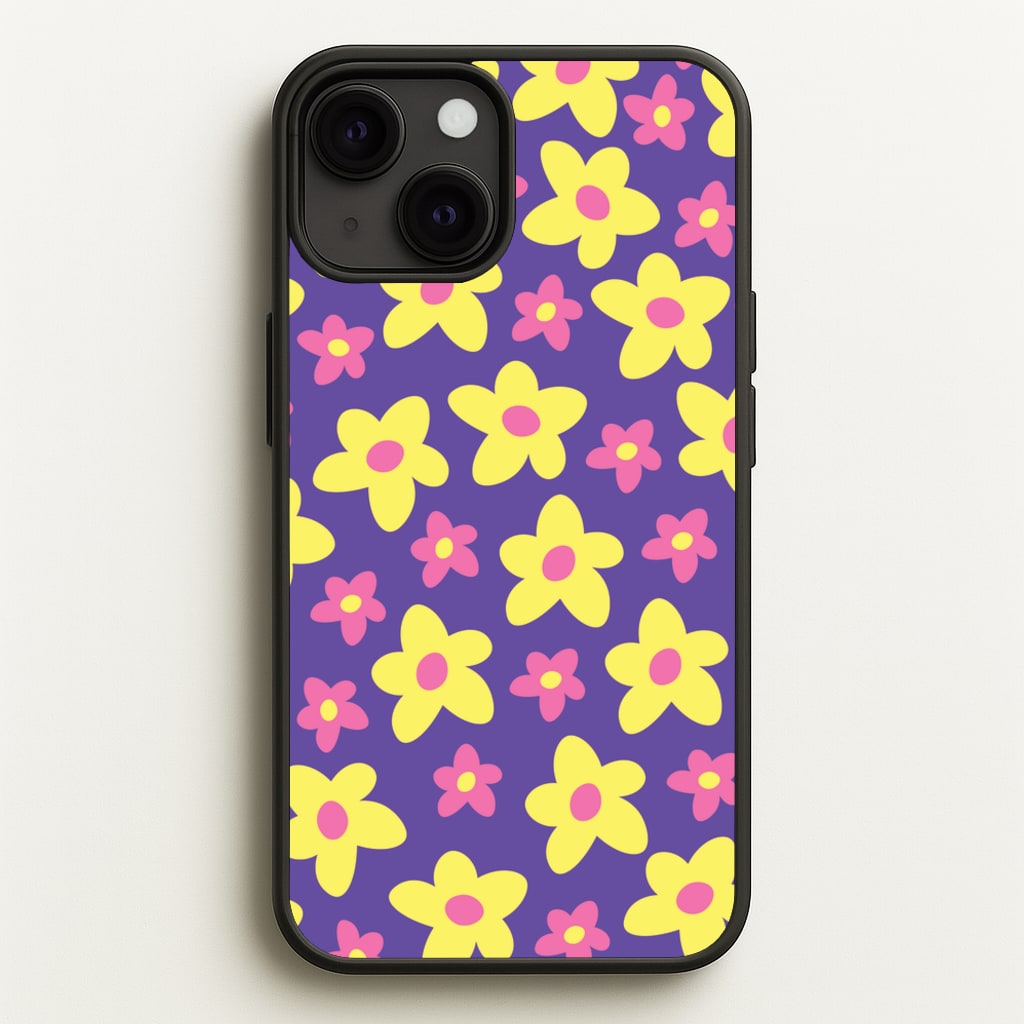 Purple Abstract Floral Pattern  - Spring Phone Case for iPhone 13 Mini