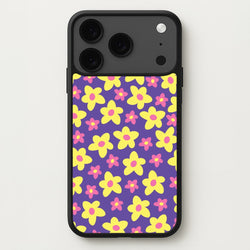 Purple Abstract Floral Pattern Phone Case for iPhone 17 Pro Max