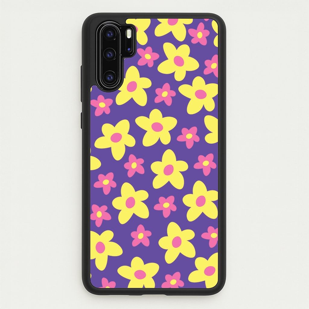 Purple Abstract Floral Pattern  - Spring Phone Case for Huawei P30 Pro
