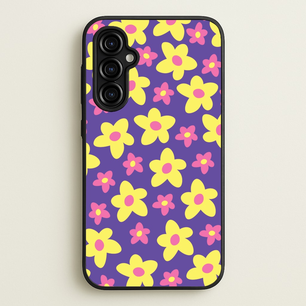 Purple Abstract Floral Pattern  - Spring Phone Case for Galaxy A54